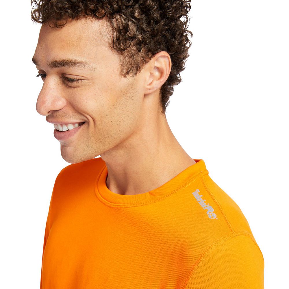 Camisetas Masculino - Timberland Pro® Wicking Good Long Sleeve - DYFGU2754 - Laranja